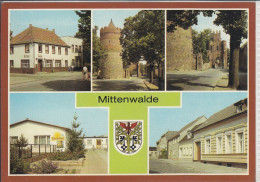 MITTENWALDE, Kr. Königs Wustenhausen - Gaststätte Deutsches Haus, Kindergarten Kinderland, Pulverturm, Berliner Tor, - Mittenwalde