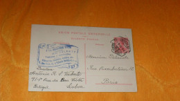 CARTE POSTALE ANCIENNE DE 1910../ A LA DERNIERE MODE MME VALENTE VESTIDOS ..LISBOA CACHET LISBOA CENTRAL + TIMBRE ENTIER - Postal Stationery