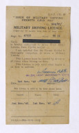 Military Driving Licence - Patente Militare Di Guida - Novembre 1946 - Documents