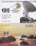 Cameroon, Togo 2 Phonecards Chip - - - Kribi, Earth Station - Camerún