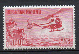 1961 S. Marino Elicottero N 136 Integro MNH** - Corréo Aéreo