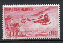 1961 S. Marino Elicottero N 136 Integro MNH** - Airmail