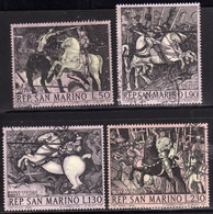 REPUBBLICA DI SAN MARINO 1968 DIPINTI DI PAOLO UCCELLO PAINTINGS SERIE COMPLETA SET USATO USED OBLITERE' - Oblitérés