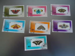 MONGOLIA   USED   STAMPS   SET 7 BUTTERFLIES - Mongolie