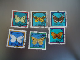 MONGOLIA   USED   STAMPS 6   BUTTERFLIES - Mongolie