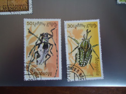 MONGOLIA   USED    STAMPS 2   INSECTS - Mongolie