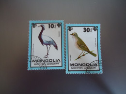 MONGOLIA   USED    STAMPS 2   BIRD BIRDS - Mongolie