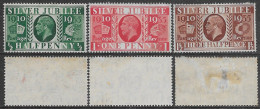 Great Britain 1935 Silver Jubilee 3val Mi N.189-191 MNH/MH **/* - Neufs