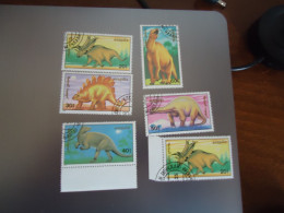 MONGOLIA   USED    STAMPS  7 DINOSAURS  ANIMALS  2 SCAN - Mongolie