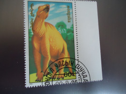 MONGOLIA   USED    STAMPS   DINOSAURS  ANIMALS    WITH POSTMARK - Mongolie