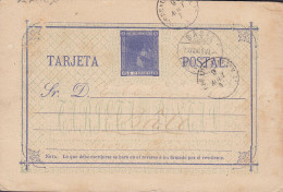 Spain (Uprated) Postal Stationery Ganzsache Entero Alfons XII. BARCELONA 1881 Via France To BASEL (Arr.) Schweiz - 1850-1931