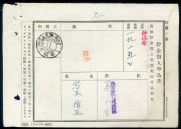 JAPAN OCCUPATION TAIWAN- Reserve Fund Early Entry Application Form(Taiwan Cetian Island) 19.11.1 - 1945 Japanisch Besetzung