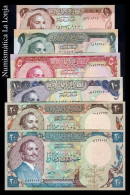 Jordania Jordan Full Set 6 Banknotes 1/2 1 5 10 20 20 Dinars 1975-1992 Pick 17-22 Sc Unc - Jordan