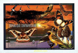 75639 MNH CENTROAFRICANA 1997 FAUNA Y FLORA. ESCULTISMO - Spiders