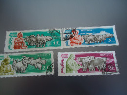 Delcampe - MONGOLIA   USED     STAMPS  4  ANIMALS - Mongolei