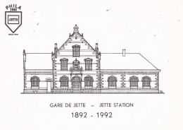 Belgie Belgique Belgium 1992 Spec Card 100 Ann Station Van Jette 1892-1992 - Trenes
