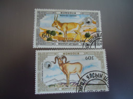MONGOLIA   USED     STAMPS 2  ANIMALS - Mongolie