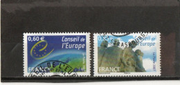 FRANCE    2007   Service  Conseil De L'Europe  Y.T. N° 136  137  Oblitéré - Used