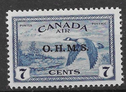 Canada Airmail Official 25 Euros 1949 Mnh ** - Overprinted