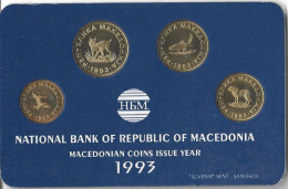 MACEDOINE. COFFRET DE 4 PIECES . 1993 . - Macédoine Du Nord