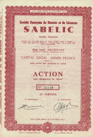 - Titre De 1952 - Société Anonyme De Brevets Et De Licences - SABELIC - - Industrie