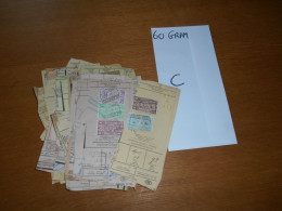 60 Gram ( Netto ) - Spoorwegzegels Belgie Op Fragmenten ! - Mooi Uitzoeklot Stempels , Enz .... ( Ismo : 18 ) - Documenti & Frammenti