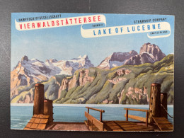 Ancien Dépliant Brochure Touristique STEAMSHIP Company Compagnie Navigation LAKE OF LUCERNE & DES QUATRES CANTONS Suisse - Dépliants Touristiques