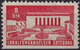 SUÈDE / SWEDEN - Local Post GÖTEBORG 8öre Carmine - No Gum - Local Post Stamps