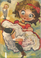 Carte Système Yeux Mobiles Danseuse French Cancan - A Systèmes