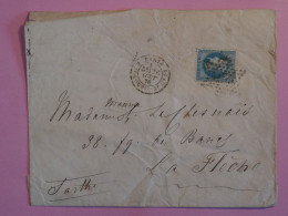 BQ 1 FRANCE  BELLE LETTRE  AOUT 1870  ETOILE DE PARIS N°20 A LA FLECHE +N°29  +++AFF.  INTERESSANT++ - 1863-1870 Napoléon III Lauré