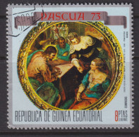 1973 Äquatorial-Guinea, Mi:GQ 248°, Yt:GQ 33D°, Ostern - Easter, Christ With Maria And Martha (Tintoretto) - Guinée Equatoriale