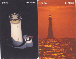 Isle Of Man 2 Phonecards Chip  - - - Light House - [ 6] Isla Man
