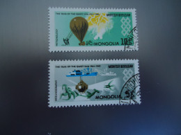 MONGOLIA   USED     STAMPS  2 ANNIVERSARIES BALLON SHIPS - Mongolie