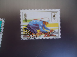 MONGOLIA   USED     STAMPS  OLYMPIC GAMES  ATLANTA  1996 BIKES - Mongolie