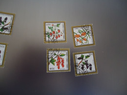 MONGOLIA   USED     STAMPS  4 FRUITS TREE - Mongolie
