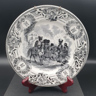 ️Assiette Parlante Ancienne NAPOLEON 20 Cm Bataille De MONTEREAU BOCH Frères Faïence #210109 - Boch (BEL)