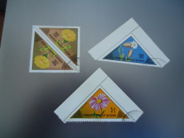 MONGOLIA   USED     STAMPS  4 PLANTS FLOWERS - Mongolie