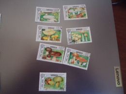 MONGOLIA   USED     STAMPS  8 PLANTS FLOWERS  MUSHROOMS - Mongolie