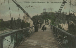 75 - PARIS - Buttes Chaumont - Le Pont Suspendu - Arrondissement: 19