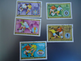 MONGOLIA   USED  5  STAMPS  SPORTS FOOTBALL 1984 - Mongolie