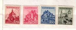 1941 Slovak Towns  Mi 81/84 4v.-MNH Slovaquie / Slovakia - Unused Stamps