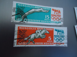 MONGOLIA   USED  STAMPS  OLYMPIC GAMES ROMA 1960 - Mongolie