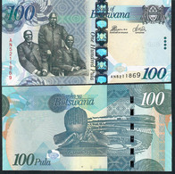 BOTSWANA P33d 100 PULA 2016 #AN Signature 9   UNC. - Botswana