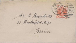 GB 1889 QV Jubilee ½d Vermilion VF Cover Duplex "MERTON / 809" UNDERPAID LETTER - NO POSTAGE DUE PAID - Storia Postale