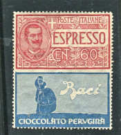 REGNO 1924 PUBBLICITARIO 60 C. PUBBLICITARIO ** MNH CENTRATO - Reklame