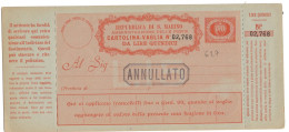 ITALIE SAINT MARIN MANDAT CARTE15 LIRES NEUF** GRIFFE "ANNULE" - Interi Postali