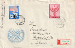 Hongarije 1965, Registered Letter Send To Switzerland, Stamped Year Of National Cooperation - Brieven En Documenten