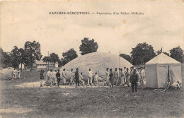 Thème   Aérostation.  Sapeurs Aérostiers.  Réparation D'un Ballon Militaire       (voir Scan) - Montgolfières