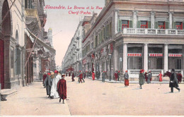 EGYPTE - ALEXANDRIE - La Bourse Et La Rue Cherif Pacha - Carte Postale Ancienne - Alexandrie