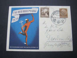 1939 , Finsterwalde - Tag Der Briefmarke , Sonderstempel Auf Sonder Ganzsache - Storia Postale